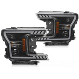 Koplampen Tube Light Zwart geschikt voor Ford F150 MK13 2017-2020