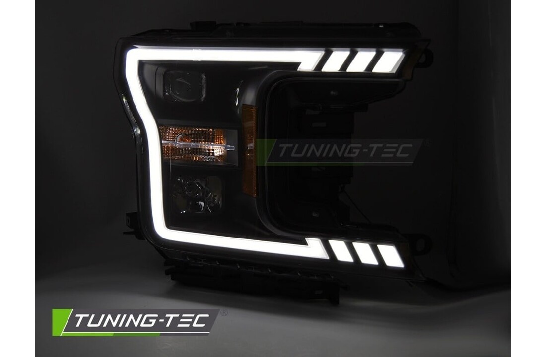 Koplampen Tube Light Zwart geschikt voor Ford F150 MK13 2017-2020