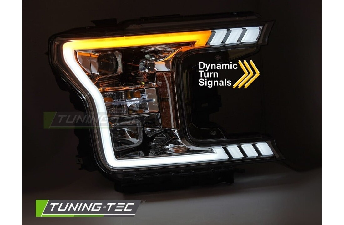 Koplampen Tube Light Chroom geschikt voor Ford F150 MK13 (2017-2020)