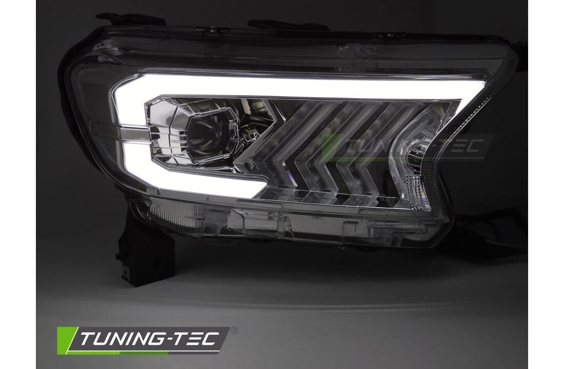 Koplampen Tube Light Chroom geschikt voor Ford Ranger V 2016-2022