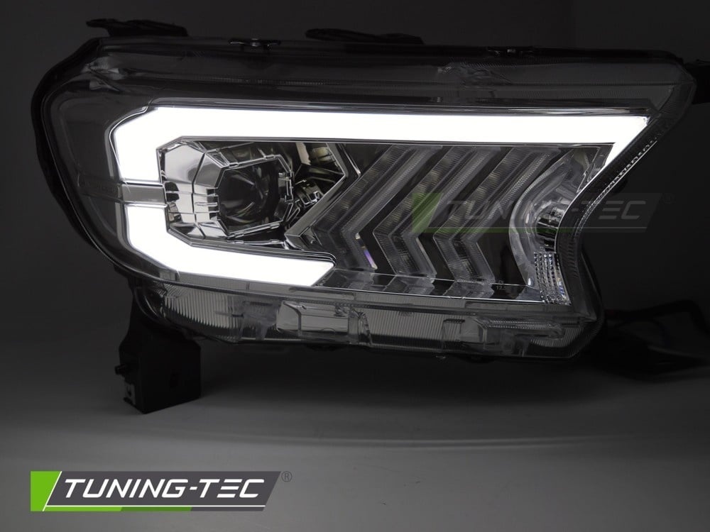 Koplampen Tube Light Chroom geschikt voor Ford Ranger V 2016-2022