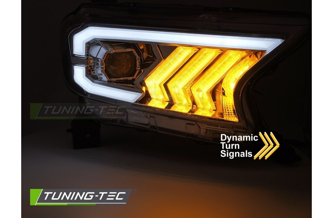 Koplampen Tube Light Chroom geschikt voor Ford Ranger V 2016-2022