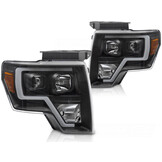 Koplampen geschikt voor Ford F150 MK12 08-14 Tube Light Zwart