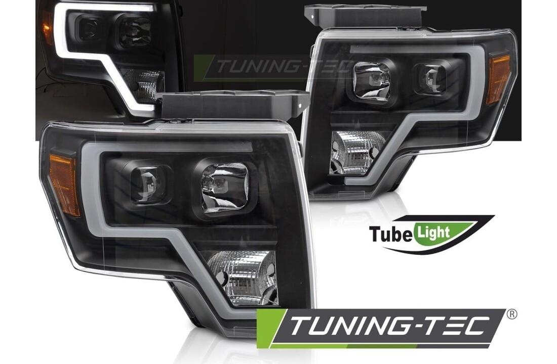 Koplampen geschikt voor Ford F150 MK12 08-14 Tube Light Zwart