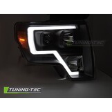 Koplampen geschikt voor Ford F150 MK12 08-14 Tube Light Zwart