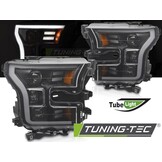 Koplampen Tube Light Zwart geschikt voor Ford F150 MK13 (2014-2017)