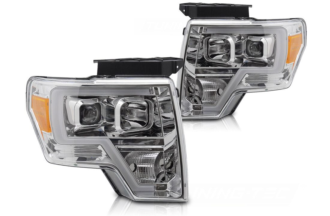 Koplampen geschikt voor Ford F150 MK12 (08-14) LED Tube Light Chroom