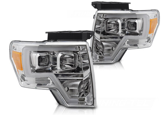 Koplampen geschikt voor Ford F150 MK12 (08-14) LED Tube Light Chroom
