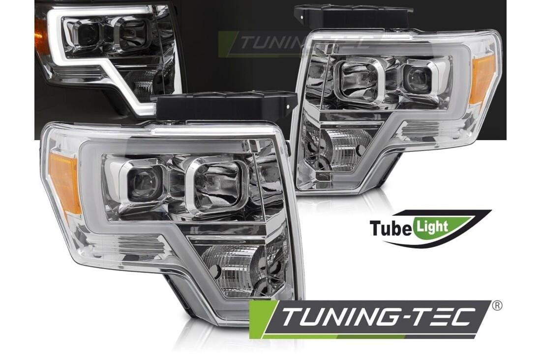 Koplampen geschikt voor Ford F150 MK12 (08-14) LED Tube Light Chroom