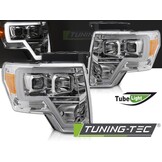 Koplampen geschikt voor Ford F150 MK12 (08-14) LED Tube Light Chroom