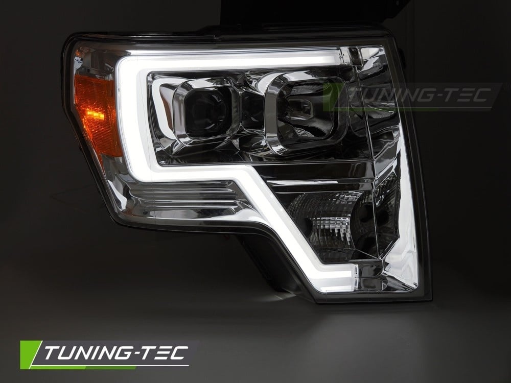 Koplampen geschikt voor Ford F150 MK12 (08-14) LED Tube Light Chroom