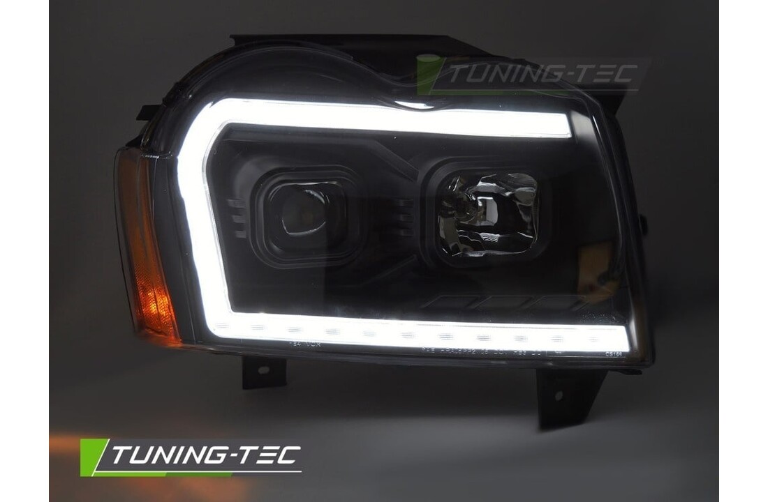 Koplampen Jeep Grand Cherokee WK (05-08) Tube Light Zwart