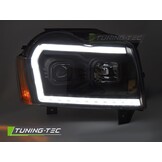 Koplampen Jeep Grand Cherokee WK (05-08) Tube Light Zwart