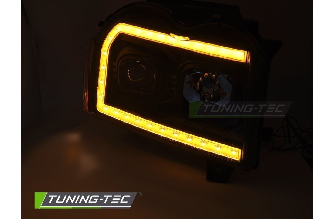 Koplampen Jeep Grand Cherokee WK (05-08) Tube Light Zwart