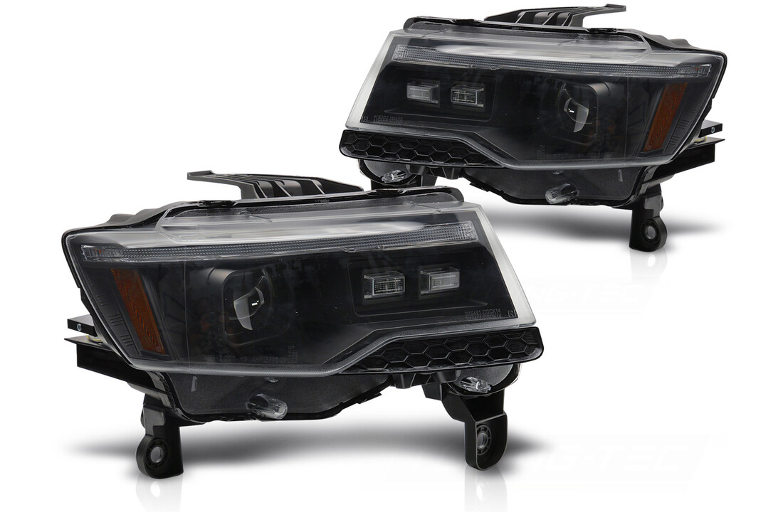 Koplampen Jeep Grand Cherokee WK2 (14-21) Zwart LED Dynamisch Knipperlicht