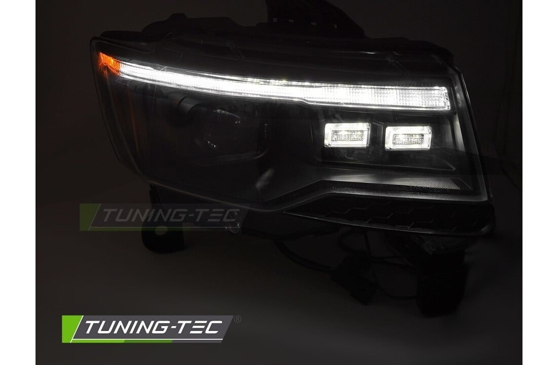 Koplampen Jeep Grand Cherokee WK2 (14-21) Zwart LED Dynamisch Knipperlicht