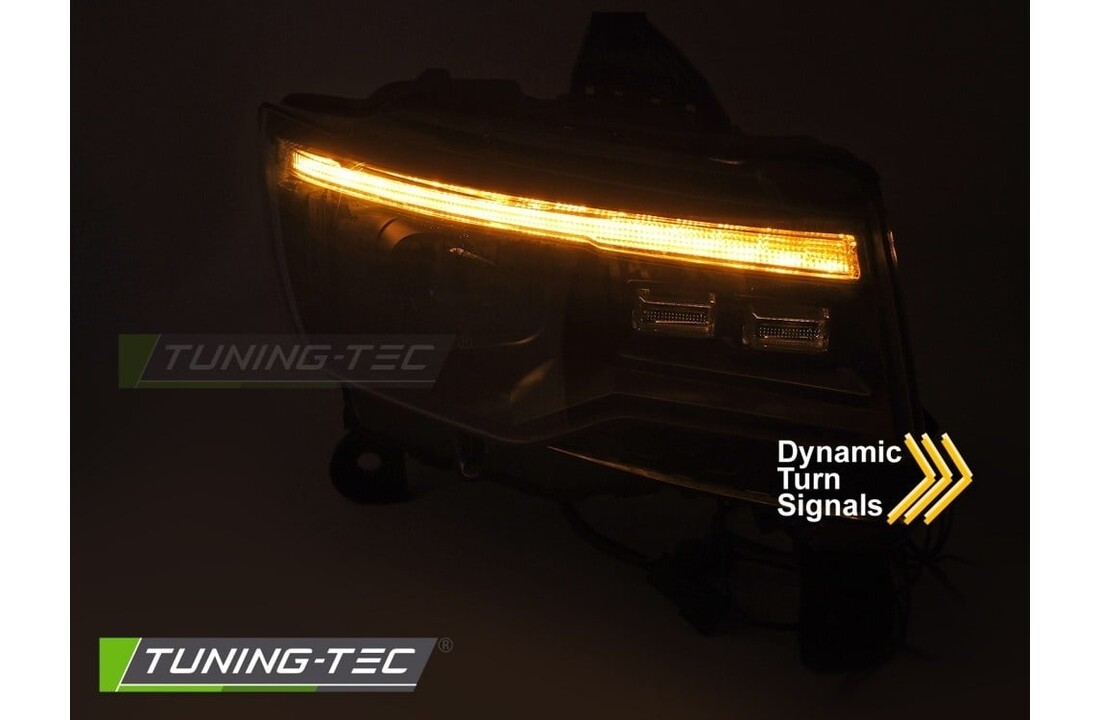 Koplampen Jeep Grand Cherokee WK2 (14-21) Zwart LED Dynamisch Knipperlicht