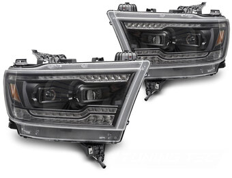 Full LED Koplampen Zwart Dodge Ram 1500 (19-22) Dynamisch
