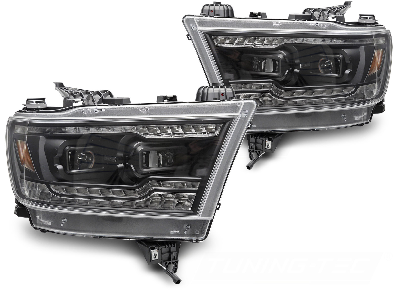 Full LED Koplampen Zwart Dodge Ram 1500 (19-22) Dynamisch