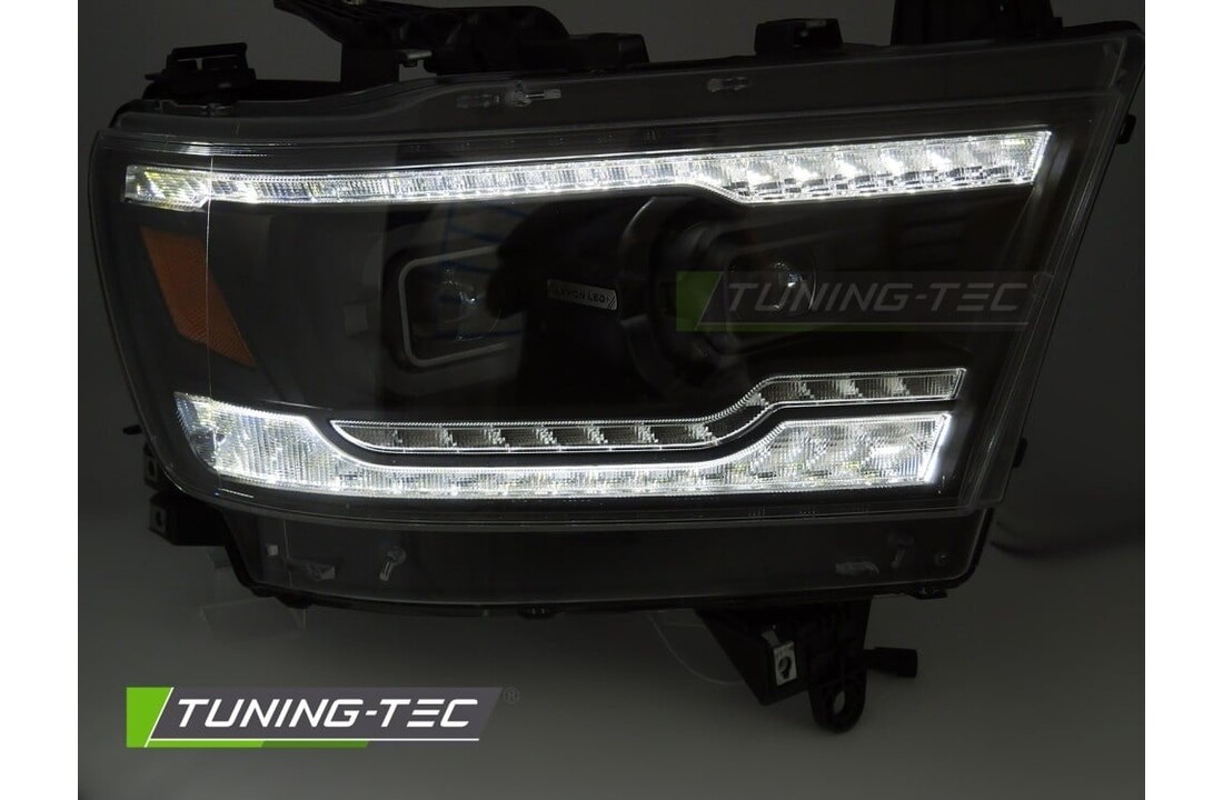Full LED Koplampen Zwart Dodge Ram 1500 (19-22) Dynamisch