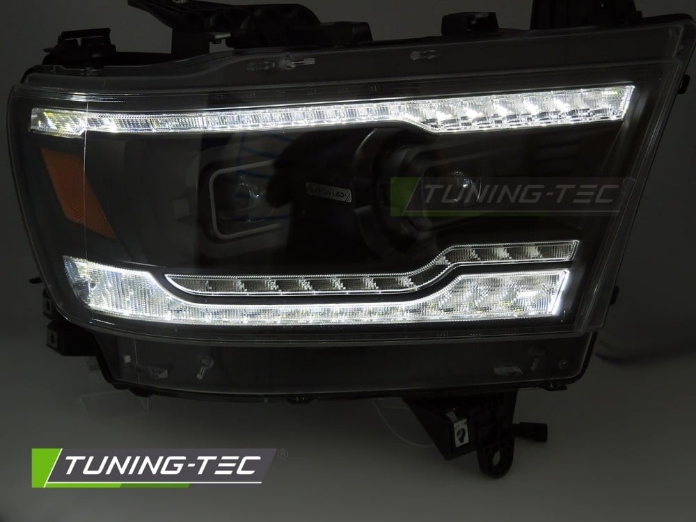 Full LED Koplampen Zwart Dodge Ram 1500 (19-22) Dynamisch