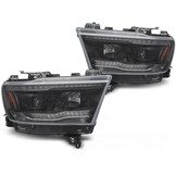 Koplampen Dodge Ram 1500 (19-22) Zwart Dynamisch LED