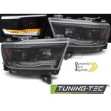 Koplampen Dodge Ram 1500 (19-22) Zwart Dynamisch LED