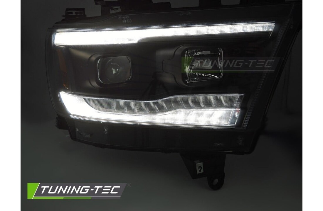 Koplampen Dodge Ram 1500 (19-22) Zwart Dynamisch LED
