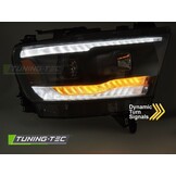 Koplampen Dodge Ram 1500 (19-22) Zwart Dynamisch LED
