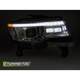 Koplampen Jeep Grand Cherokee WK2 14-21 Chroom Tube Light Sequentieel