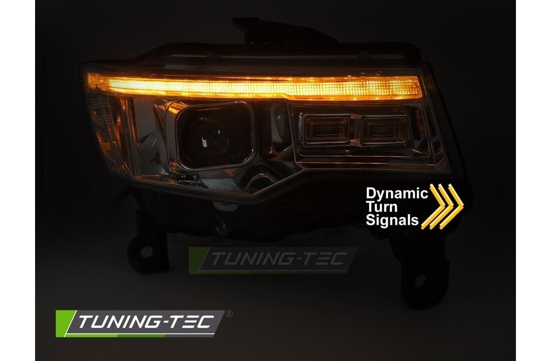 Koplampen Jeep Grand Cherokee WK2 14-21 Chroom Tube Light Sequentieel