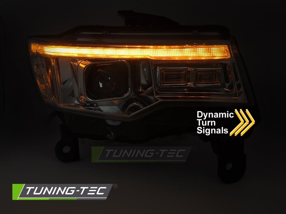 Koplampen Jeep Grand Cherokee WK2 14-21 Chroom Tube Light Sequentieel