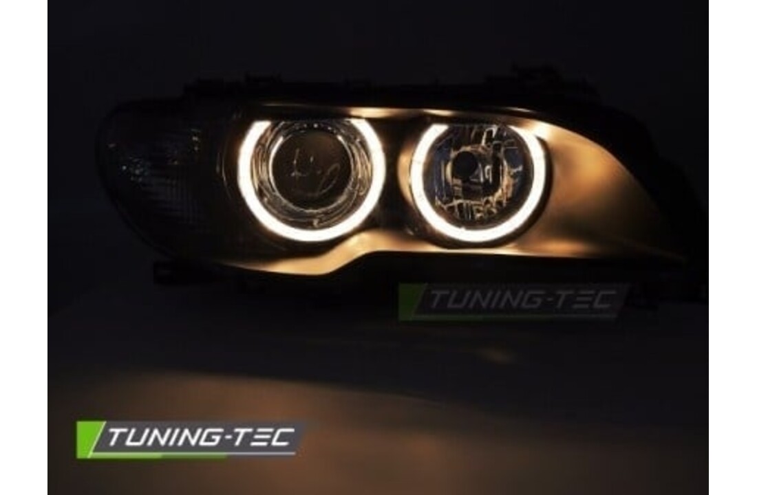 Koplampen Xenon Angel Eyes Zwart geschikt voor BMW E46 Coupé Cabrio 03-06
