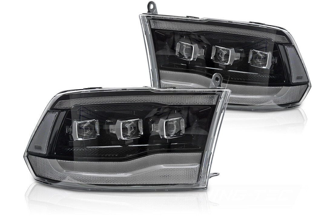Koplampen LED Zwart Dodge Ram 1500 2009-2018