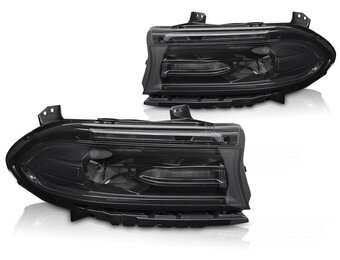 Koplampen LED Zwart geschikt voor DODGE CHARGER 14-23