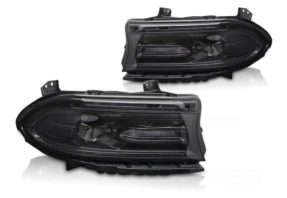 Koplampen LED Zwart geschikt voor DODGE CHARGER 14-23