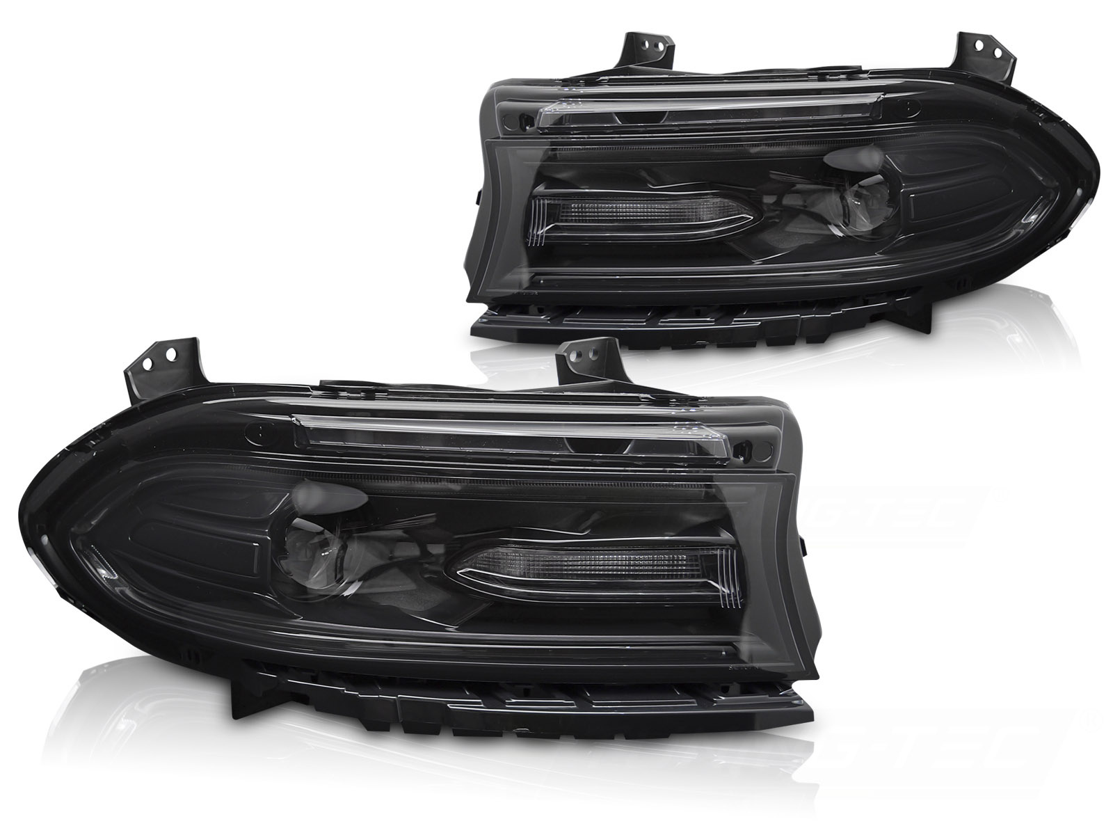 Koplampen LED Zwart geschikt voor DODGE CHARGER 14-23