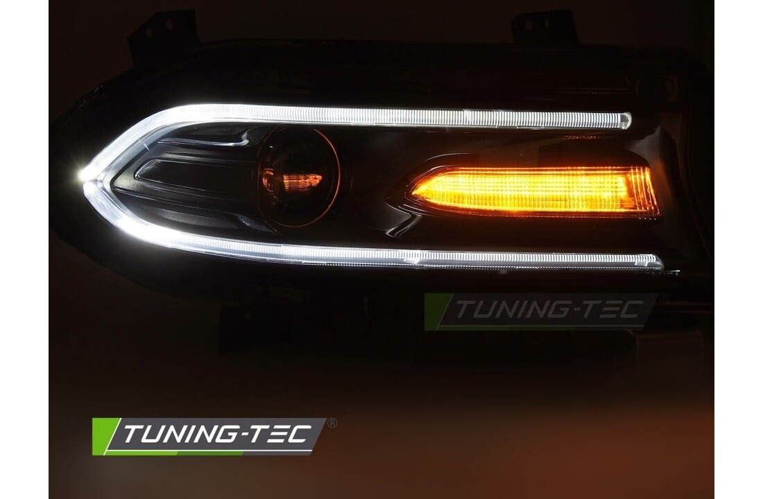 Koplampen LED Zwart geschikt voor DODGE CHARGER 14-23