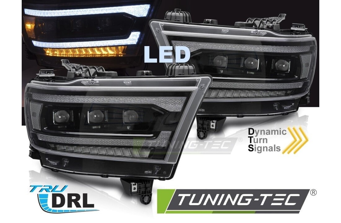 LED Koplampen Dodge Ram 1500 (19-22) Dynamisch DRL Zwart
