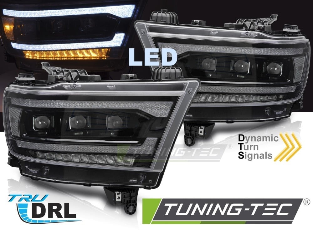LED Koplampen Dodge Ram 1500 (19-22) Dynamisch DRL Zwart