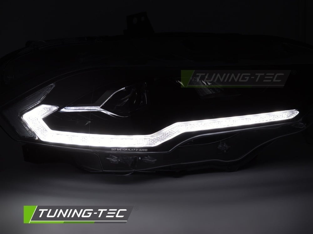 Koplampen LED Zwart geschikt voor Ford Mustang 18-21 met Dynamische Richtingaanwijzer