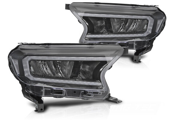 LED Koplampen Zwart geschikt voor FORD RANGER V 16-22
