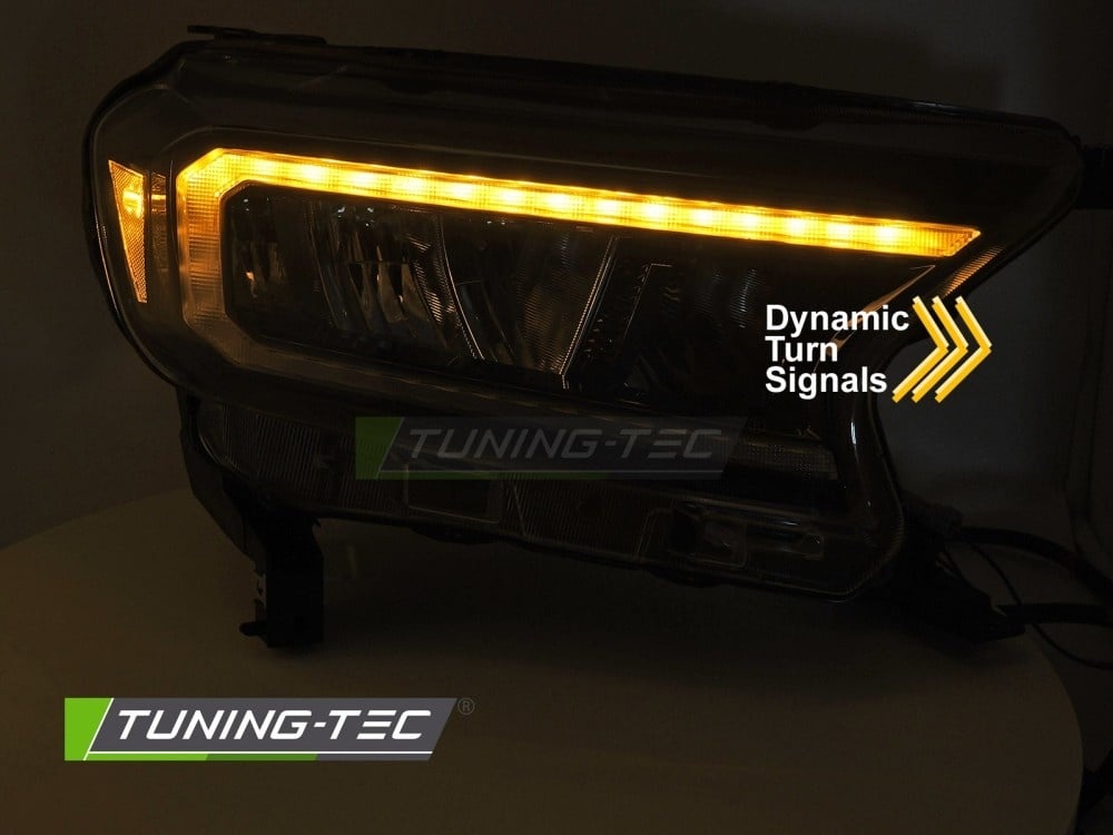 LED Koplampen Zwart geschikt voor FORD RANGER V 16-22