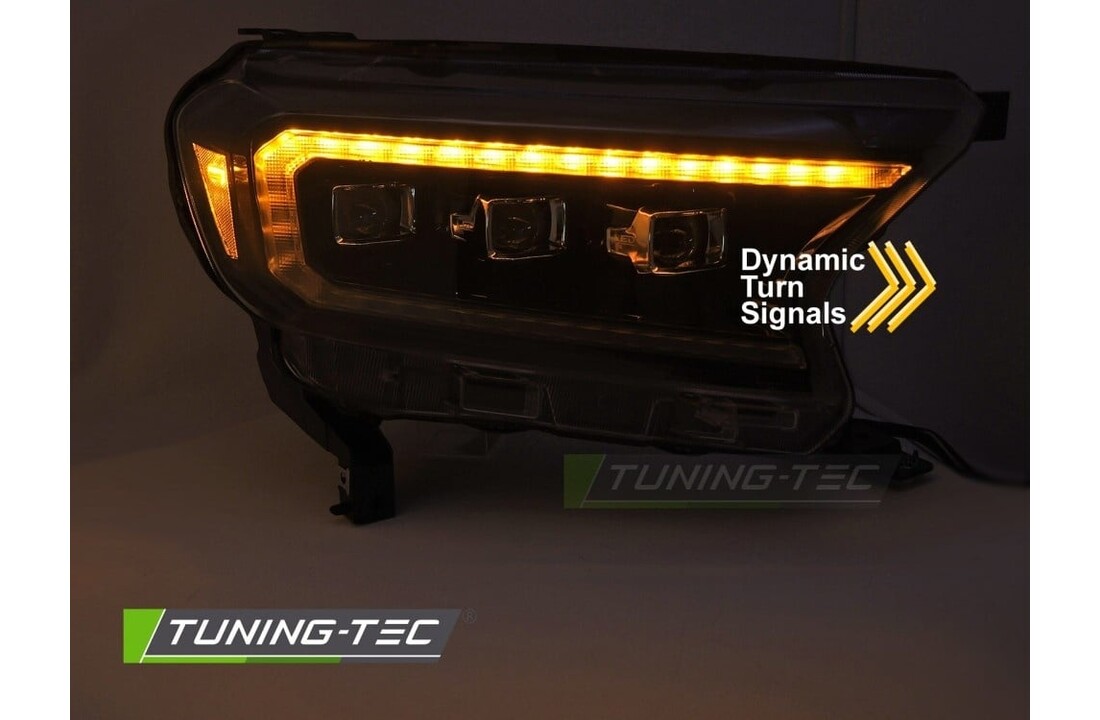 Koplampen LED Zwart geschikt voor Ford Ranger V (2016-2022)