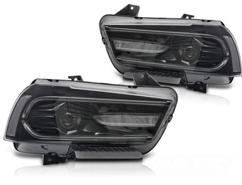 LED Koplampen Zwart voor Dodge Charger LX II (2011-2015)