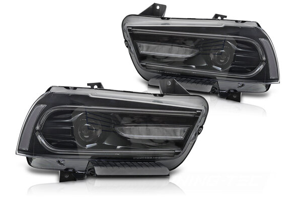 LED Koplampen Zwart voor Dodge Charger LX II (2011-2015)