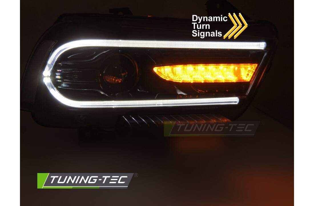 LED Koplampen Zwart voor Dodge Charger LX II (2011-2015)