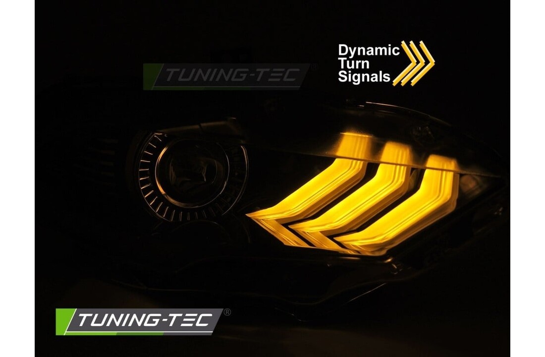 LED Koplampen RGB DRL Zwart geschikt voor Ford Mustang 2018-2021