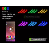 LED Koplampen RGB DRL Zwart geschikt voor Ford Mustang 2018-2021