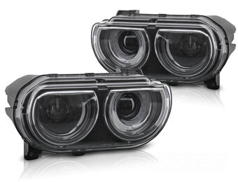 Koplampen Zwart DRL voor Dodge Challenger 2008-2014